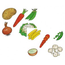 Ξύλινα Ενσφηνώματα 2 Επιπέδων Λαχανικά Α